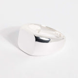 Rounded Signet Ring | Light Silver - warpedsense